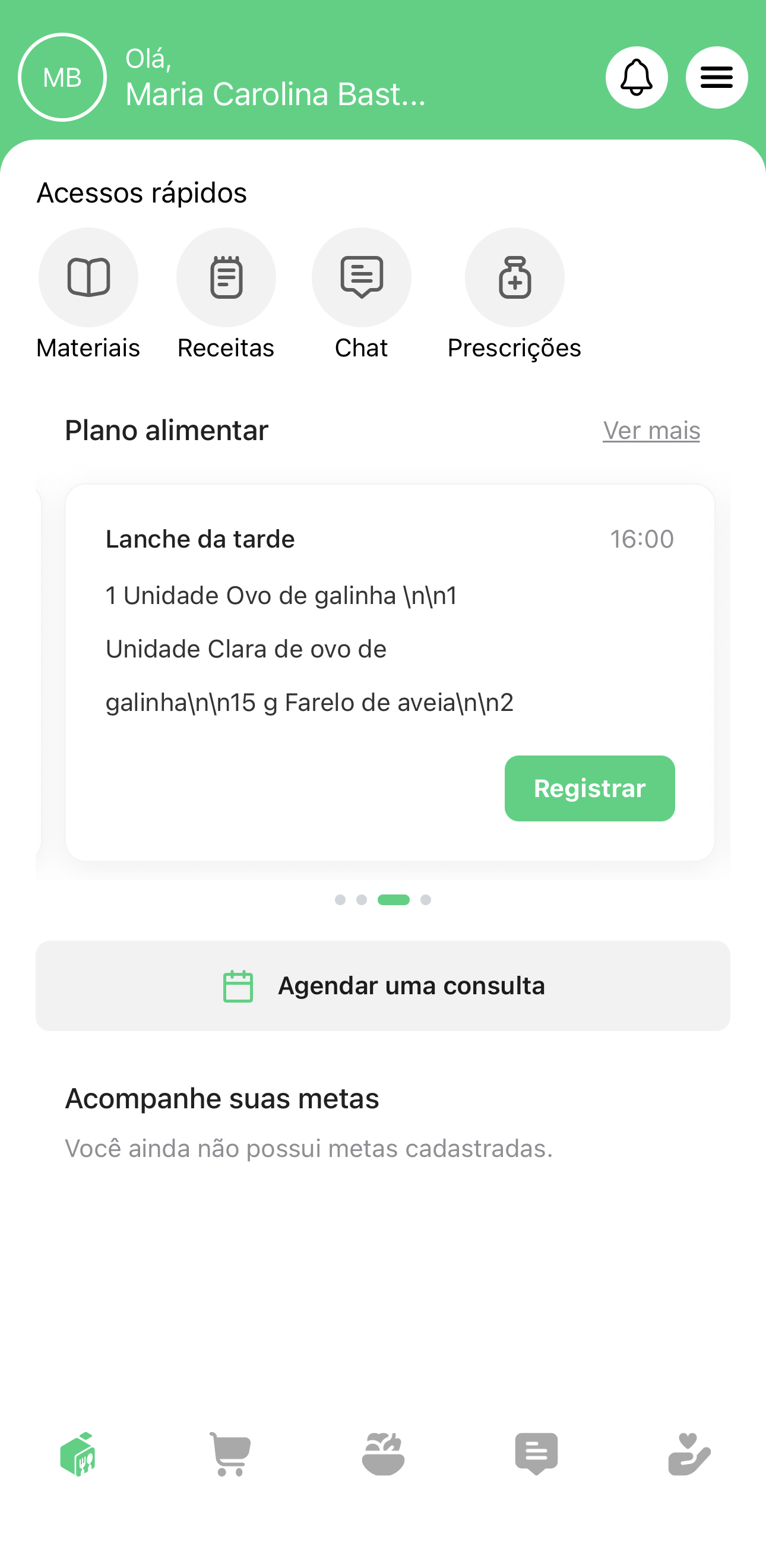 App de treino e dieta